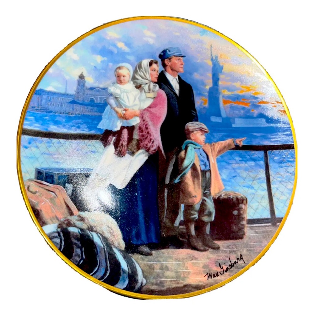 Franklin Mint The Ellis Island Plate Gateway to America Collectible limited edit